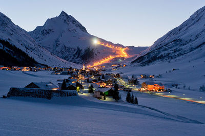 Night skiing in Galtür 